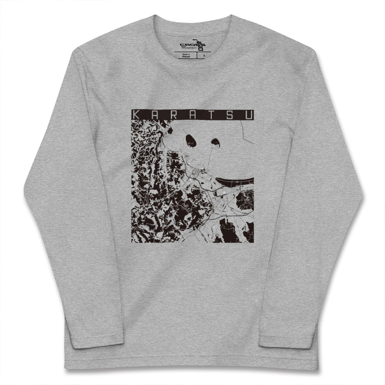 【唐津(佐賀県)】地図柄ロングスリーブTシャツ