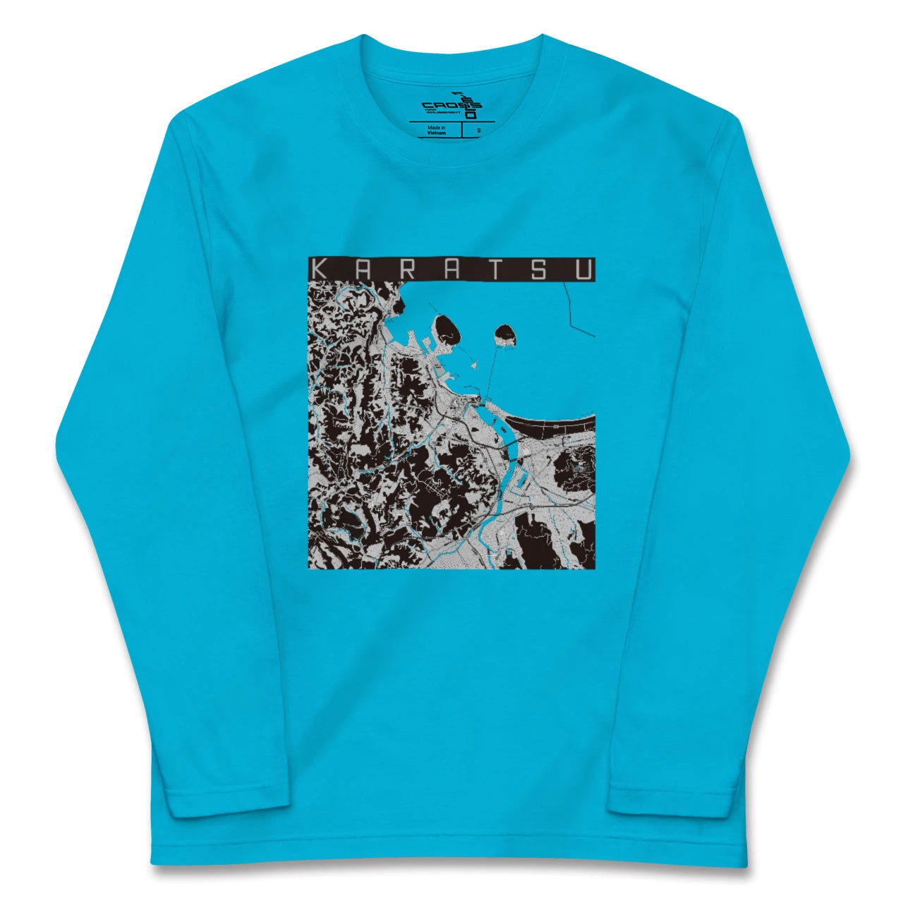【唐津(佐賀県)】地図柄ロングスリーブTシャツ