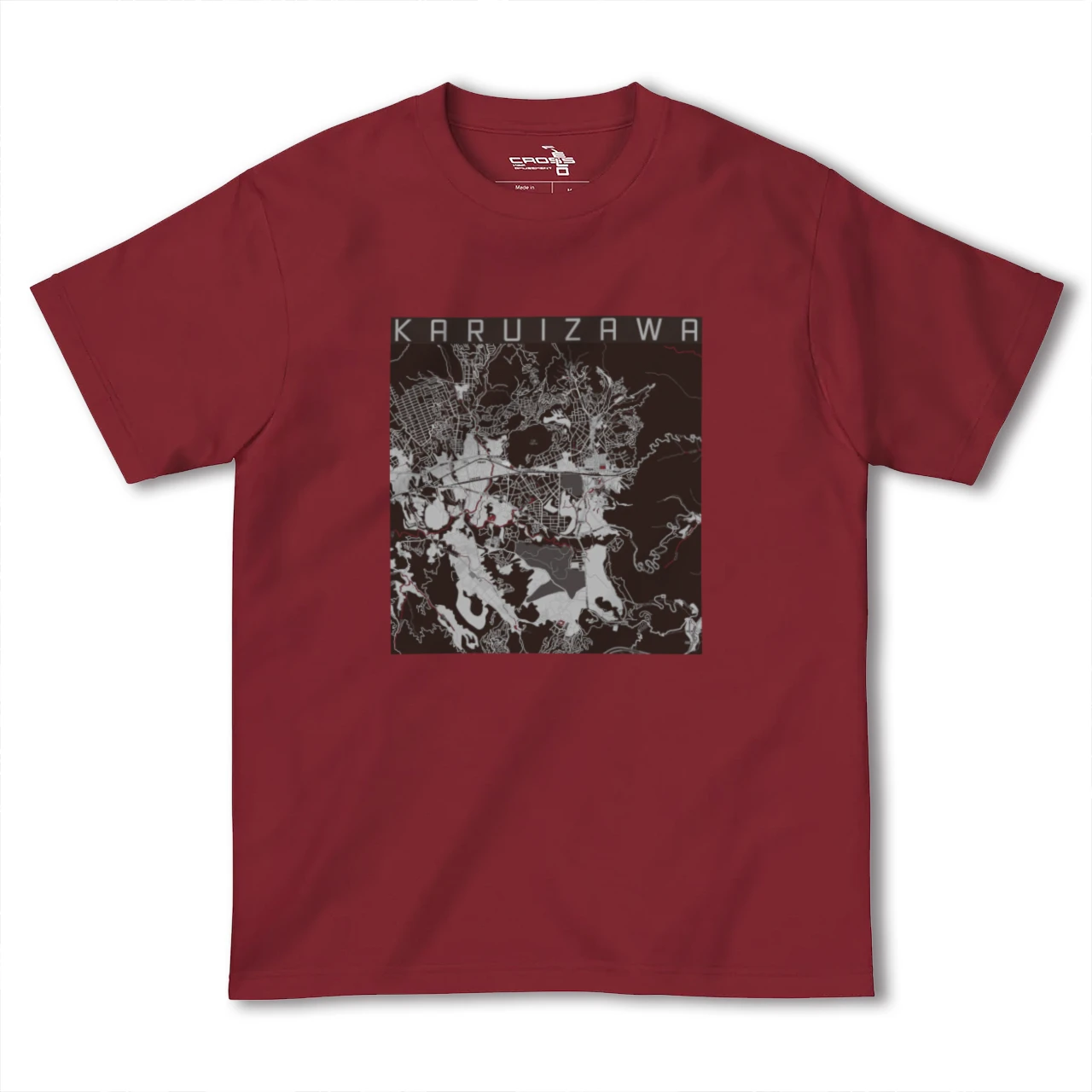 【軽井沢(長野県)】地図柄ヘビーウェイトTシャツ