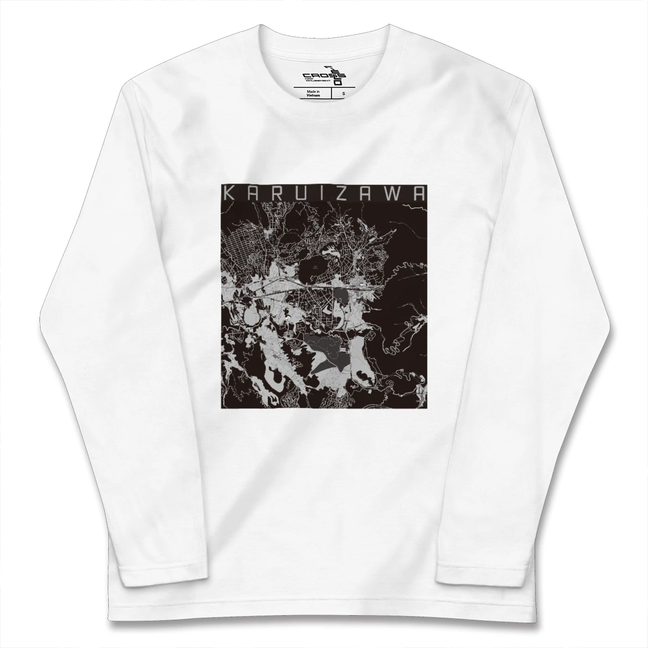 【軽井沢(長野県)】地図柄ロングスリーブTシャツ