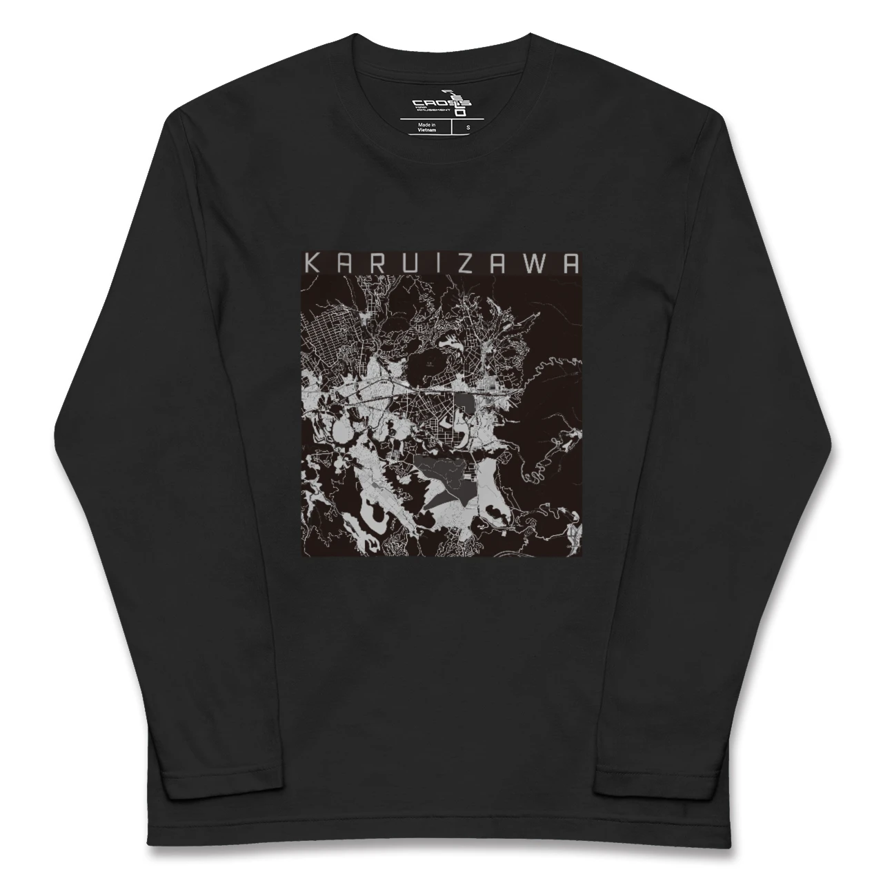 【軽井沢(長野県)】地図柄ロングスリーブTシャツ