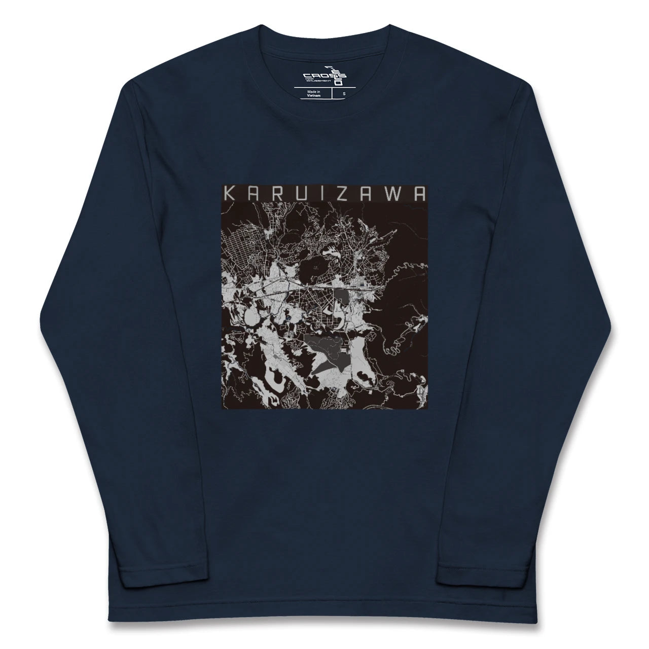 【軽井沢(長野県)】地図柄ロングスリーブTシャツ