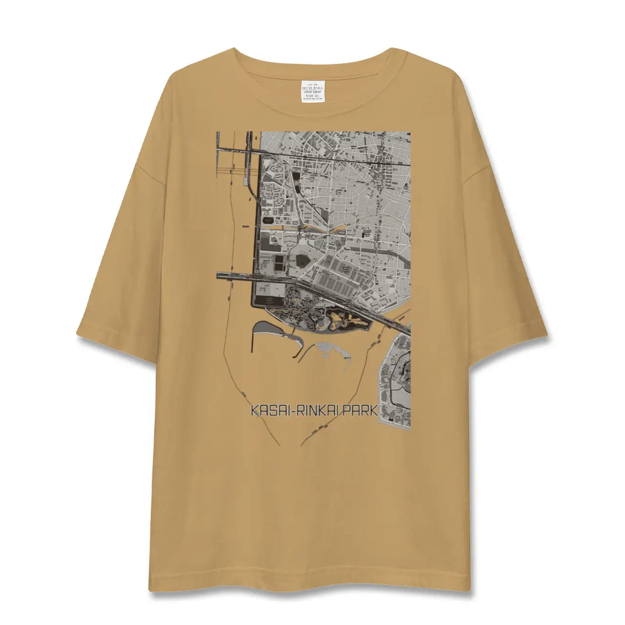 【葛西臨海公園(東京都)】地図柄ビッグシルエットTシャツ