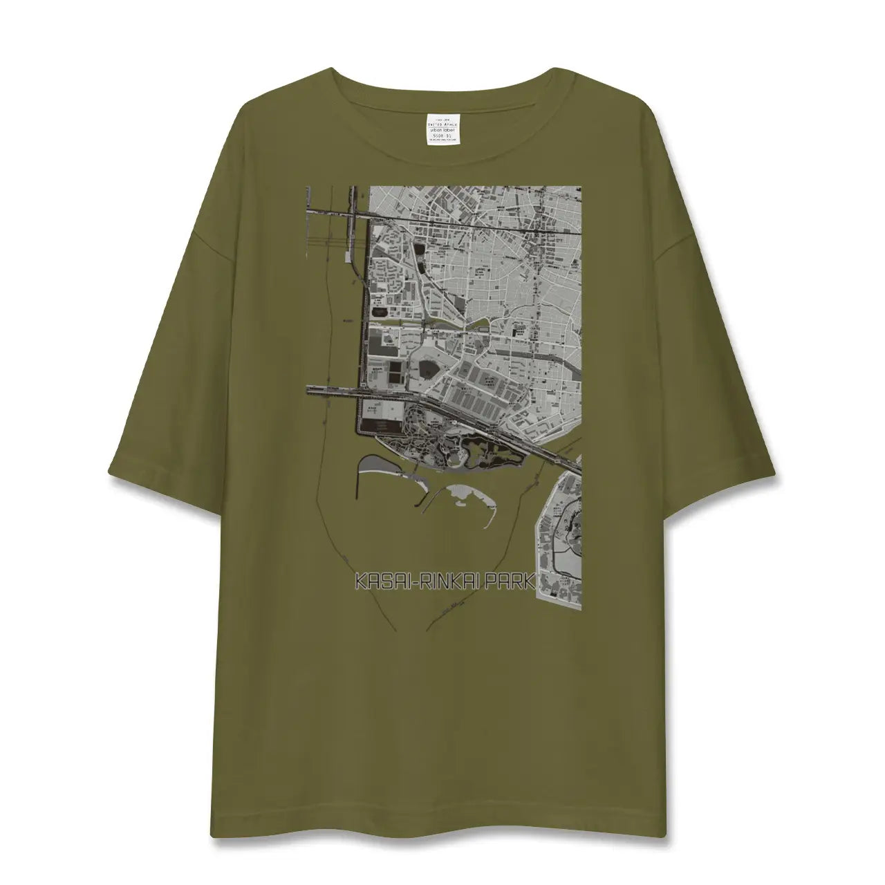 【葛西臨海公園(東京都)】地図柄ビッグシルエットTシャツ