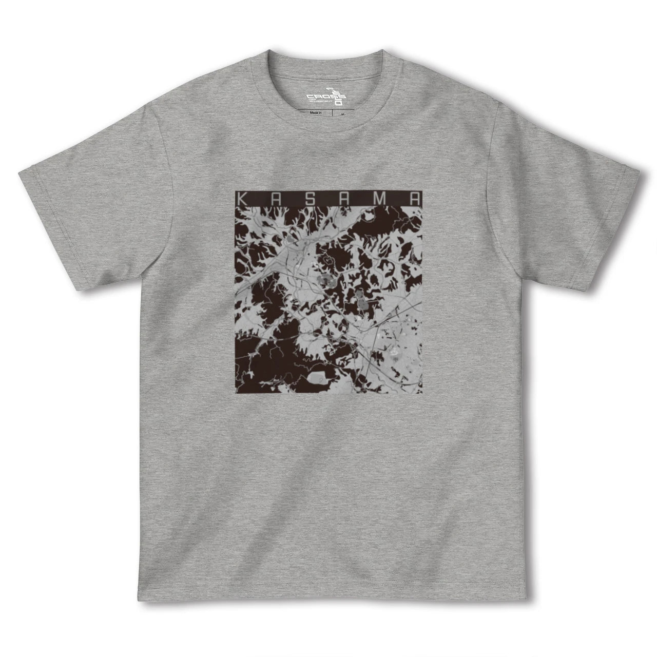 【笠間(茨城県)】地図柄ヘビーウェイトTシャツ