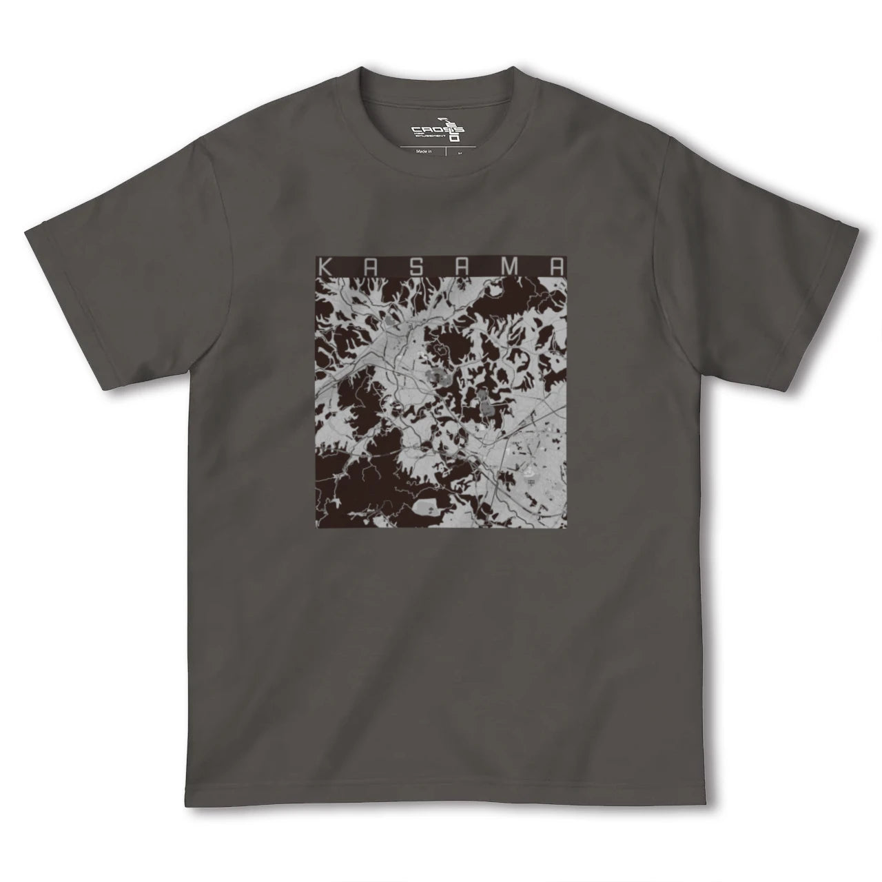 【笠間(茨城県)】地図柄ヘビーウェイトTシャツ
