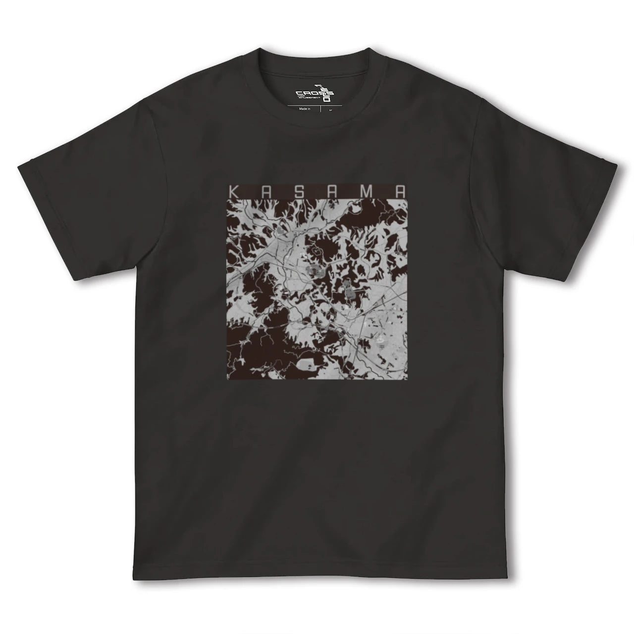 【笠間(茨城県)】地図柄ヘビーウェイトTシャツ