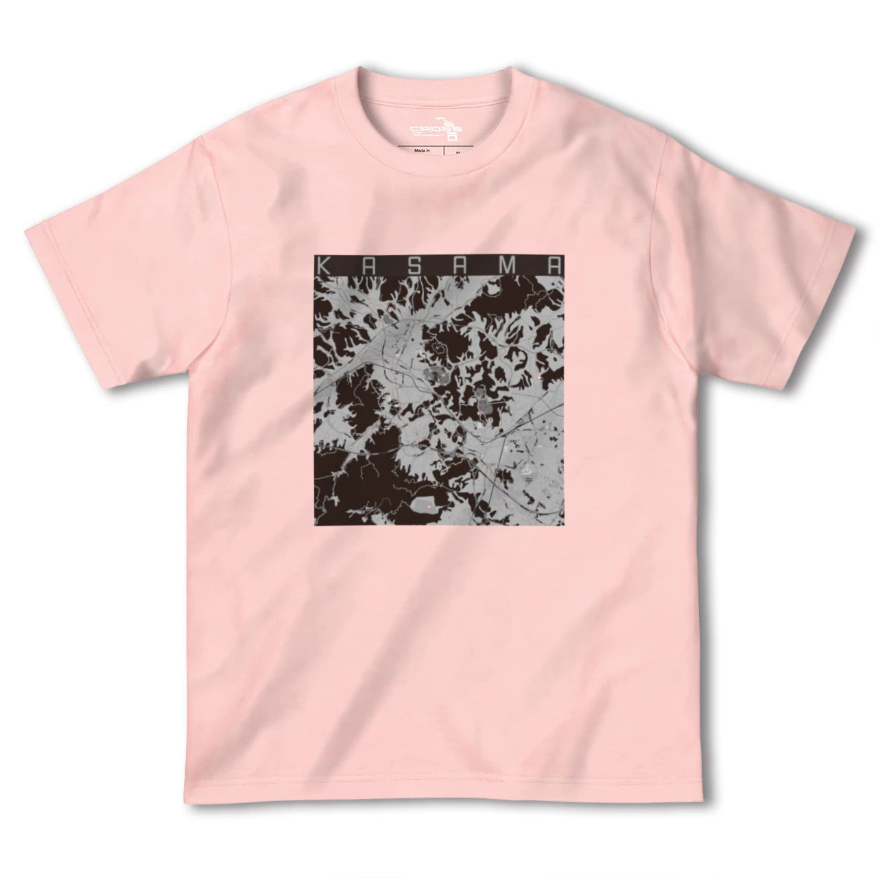 【笠間(茨城県)】地図柄ヘビーウェイトTシャツ