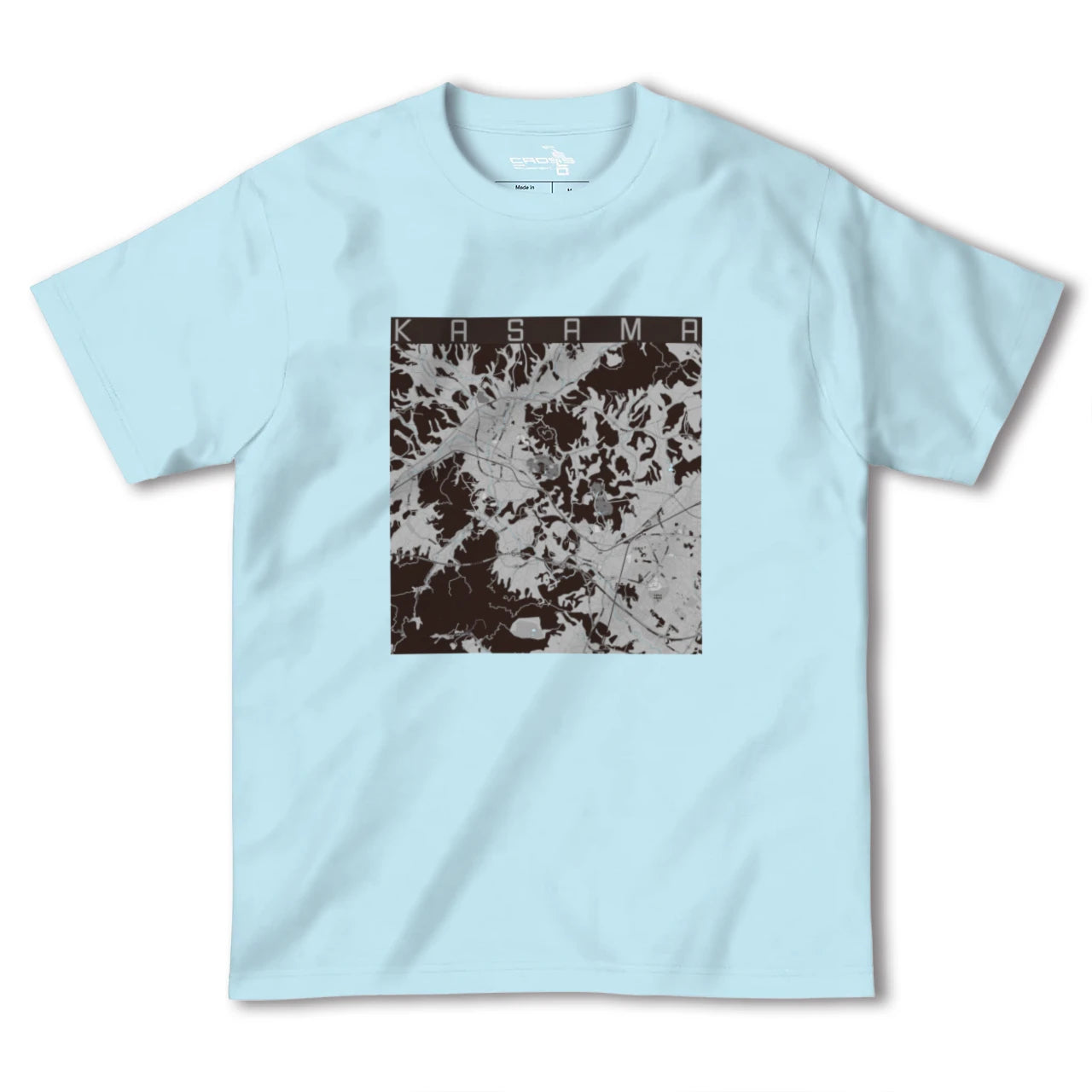 【笠間(茨城県)】地図柄ヘビーウェイトTシャツ