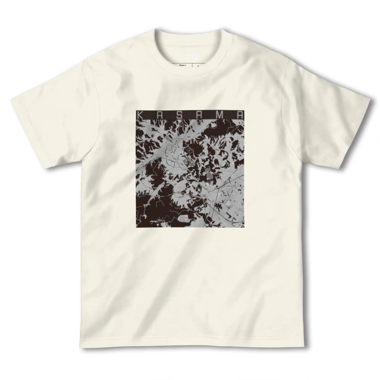 【笠間(茨城県)】地図柄ヘビーウェイトTシャツ