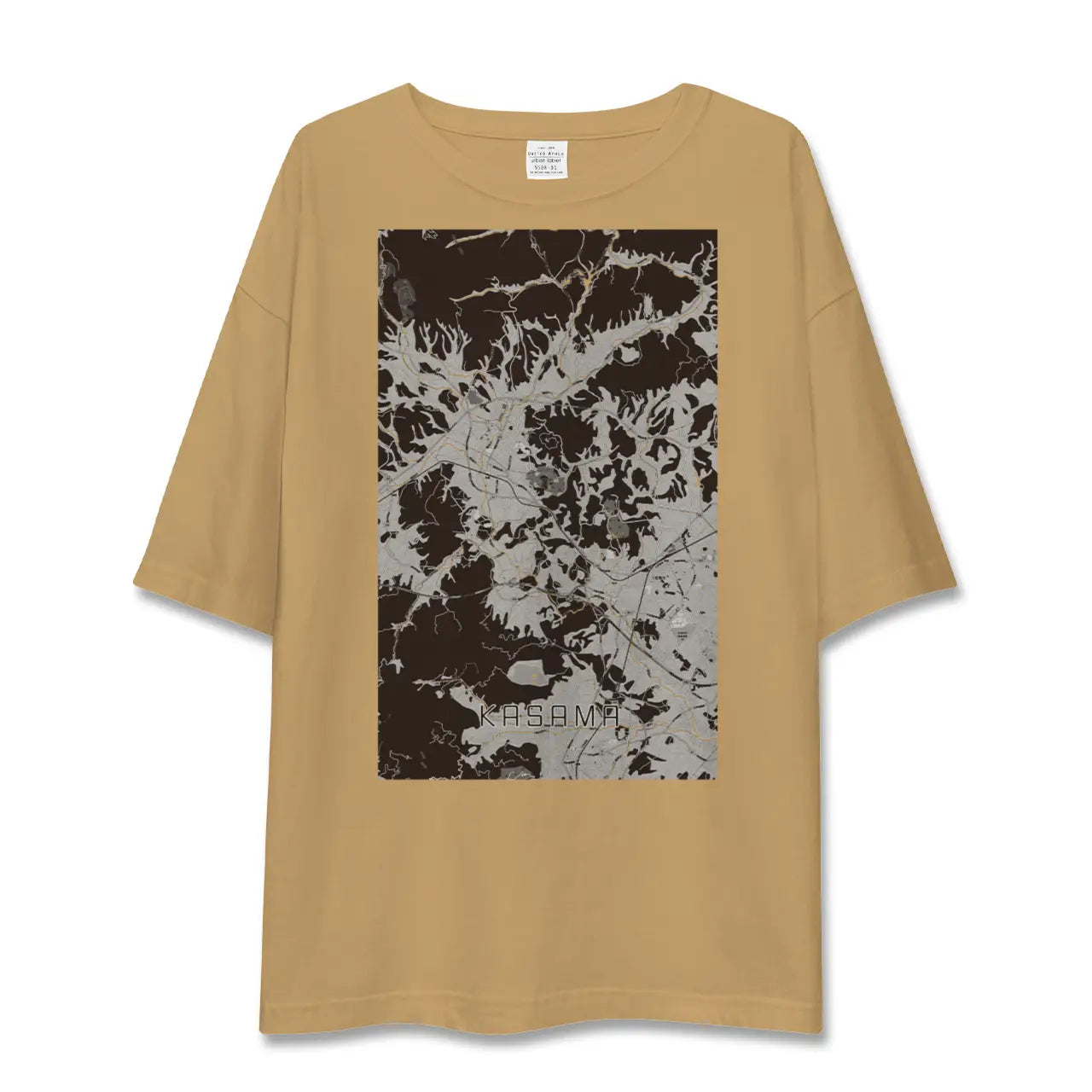 【笠間(茨城県)】地図柄ビッグシルエットTシャツ