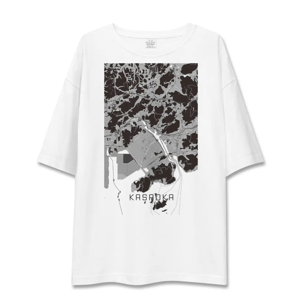 【笠岡(岡山県)】地図柄ビッグシルエットTシャツ