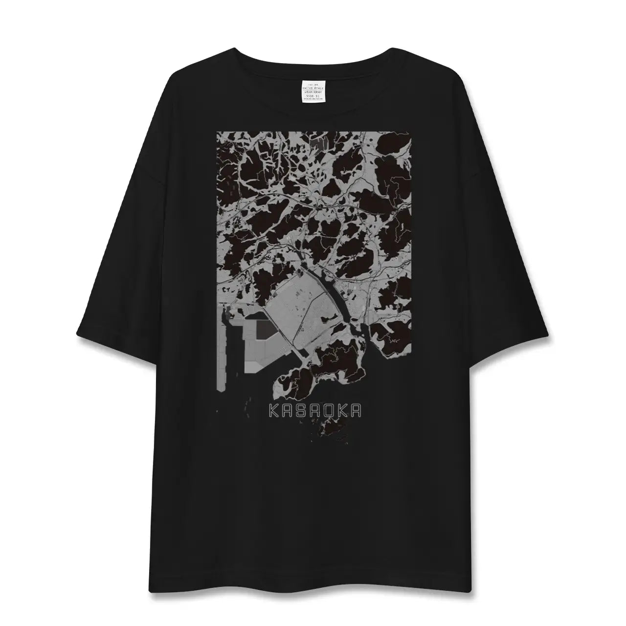 【笠岡(岡山県)】地図柄ビッグシルエットTシャツ