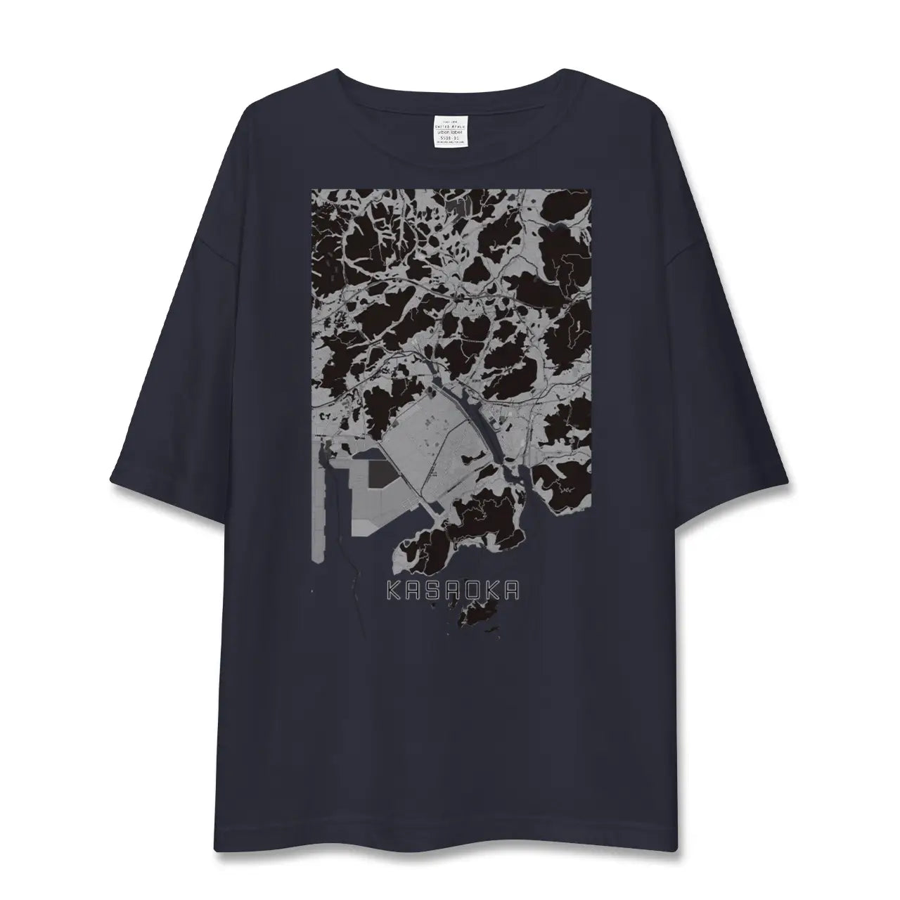 【笠岡(岡山県)】地図柄ビッグシルエットTシャツ