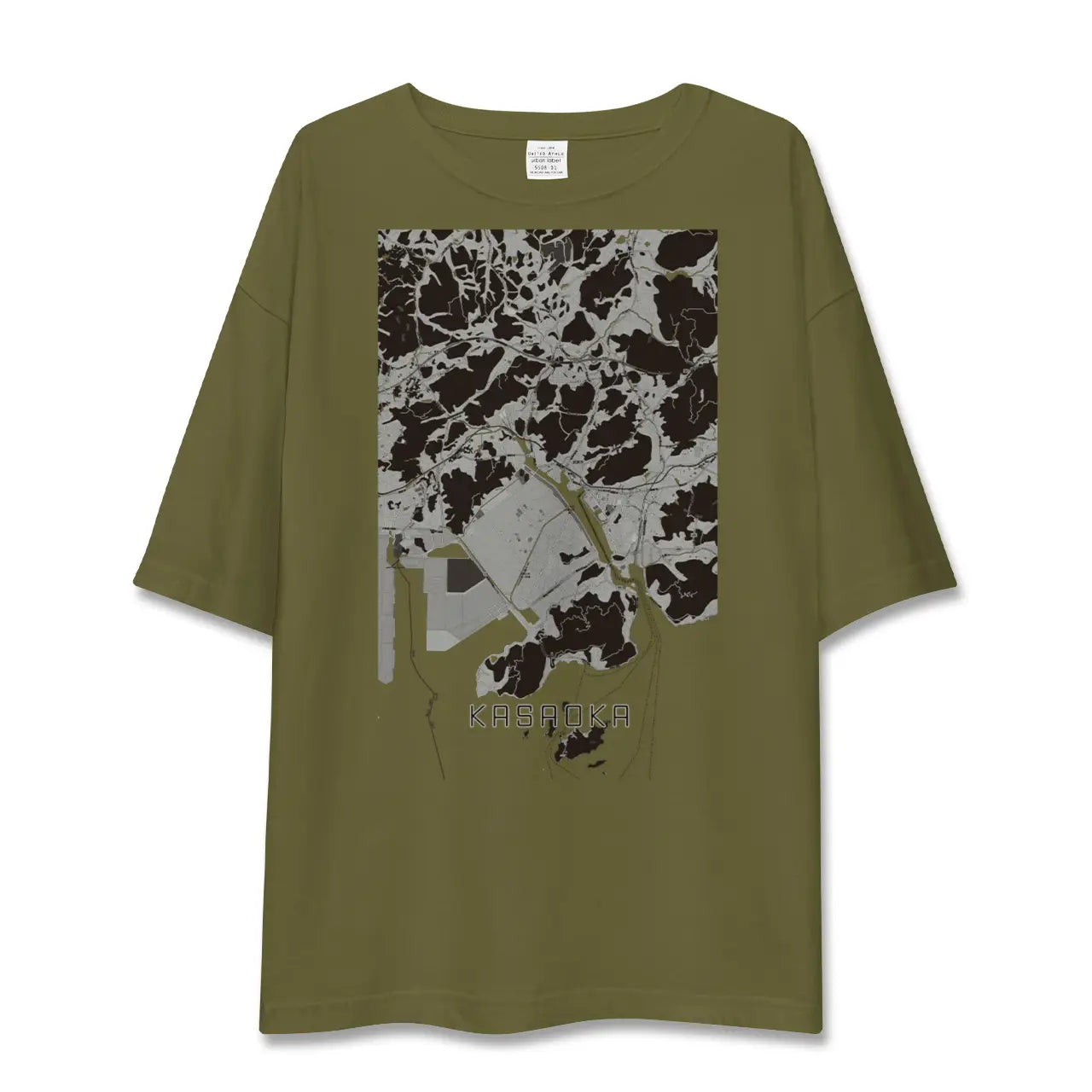 【笠岡(岡山県)】地図柄ビッグシルエットTシャツ
