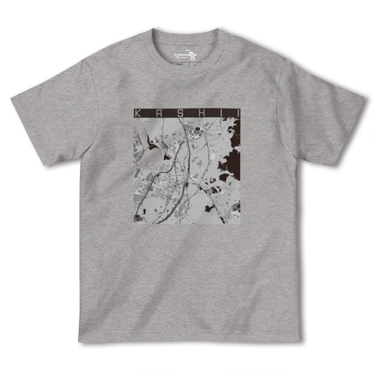 【香椎(福岡県)】地図柄ヘビーウェイトTシャツ
