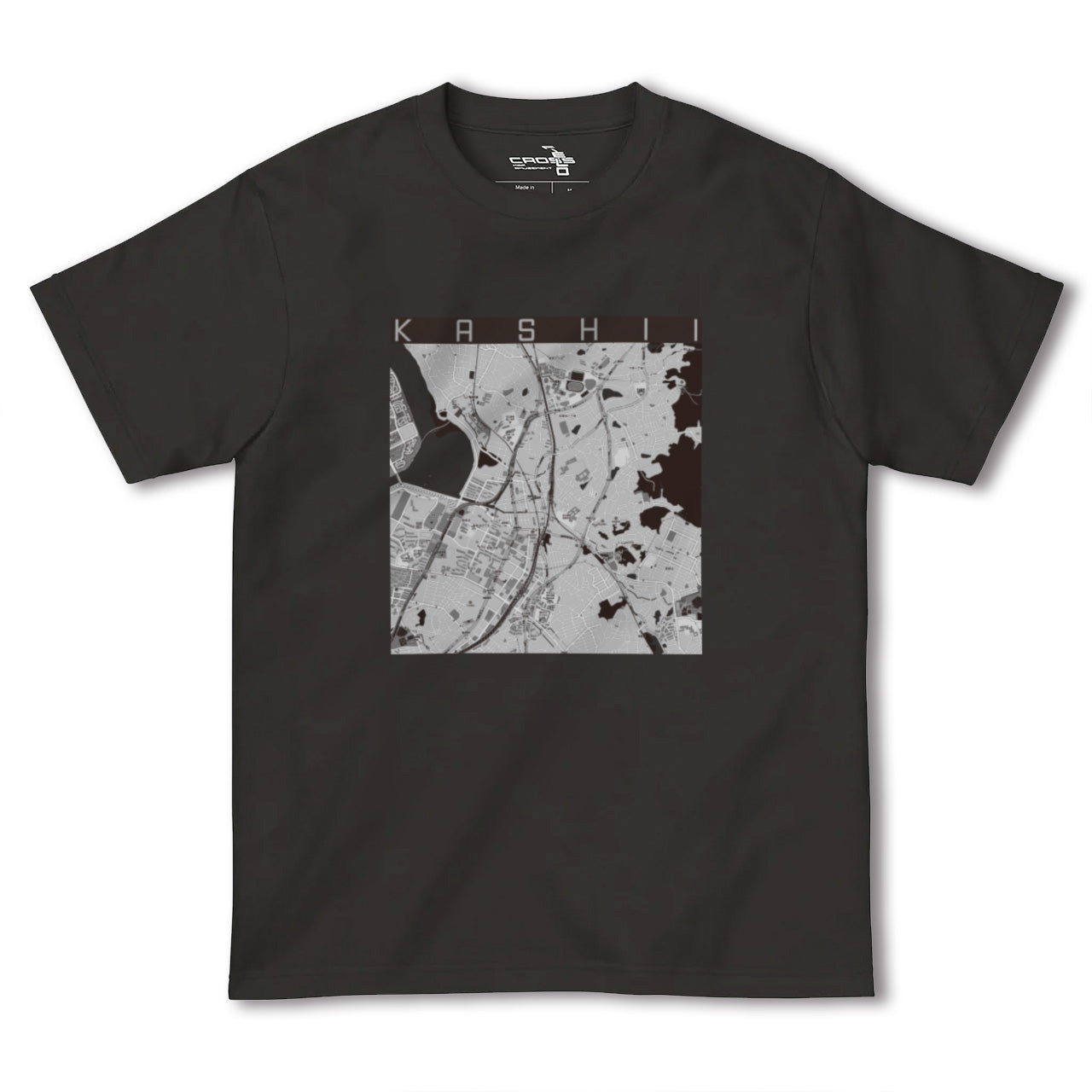 【香椎(福岡県)】地図柄ヘビーウェイトTシャツ