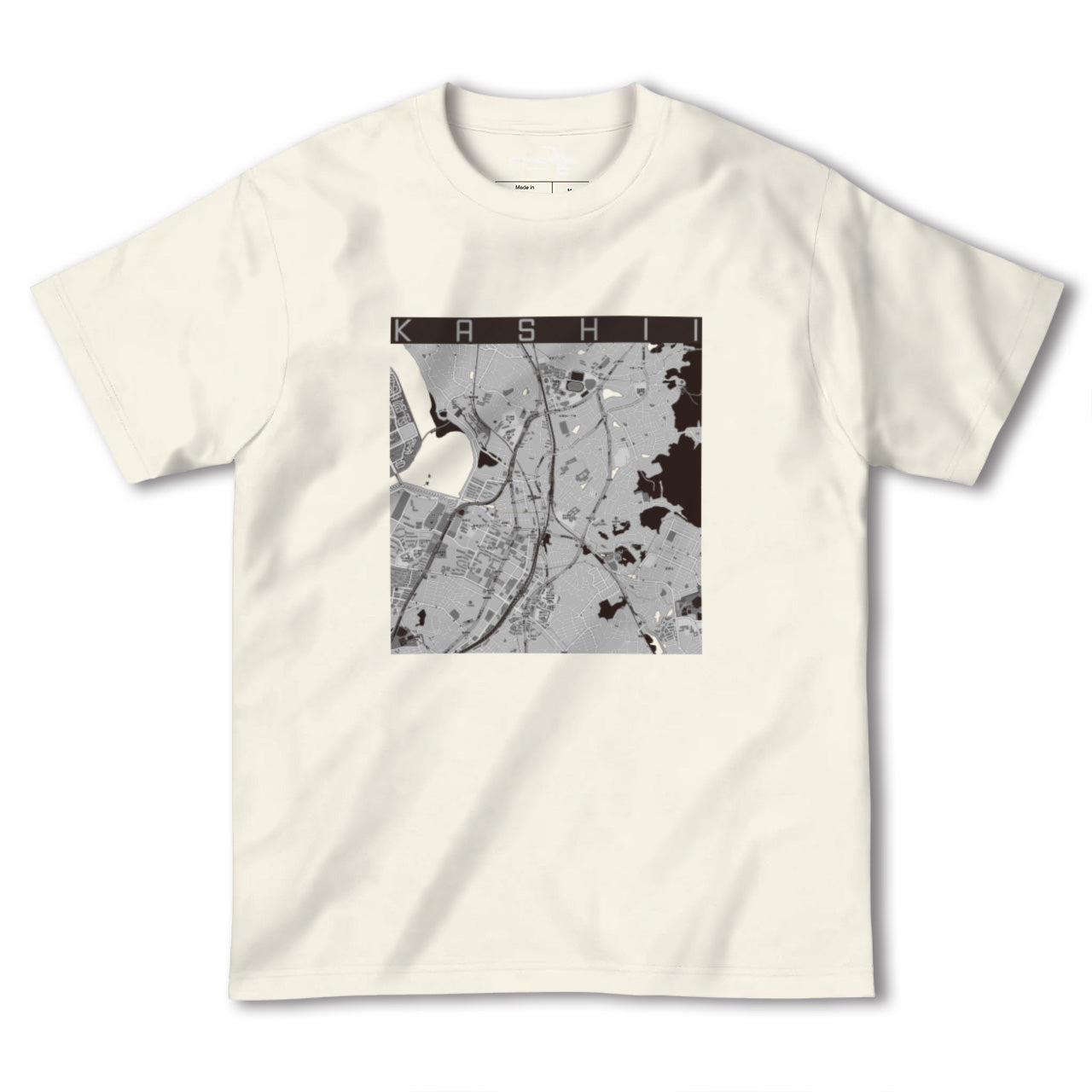 【香椎(福岡県)】地図柄ヘビーウェイトTシャツ