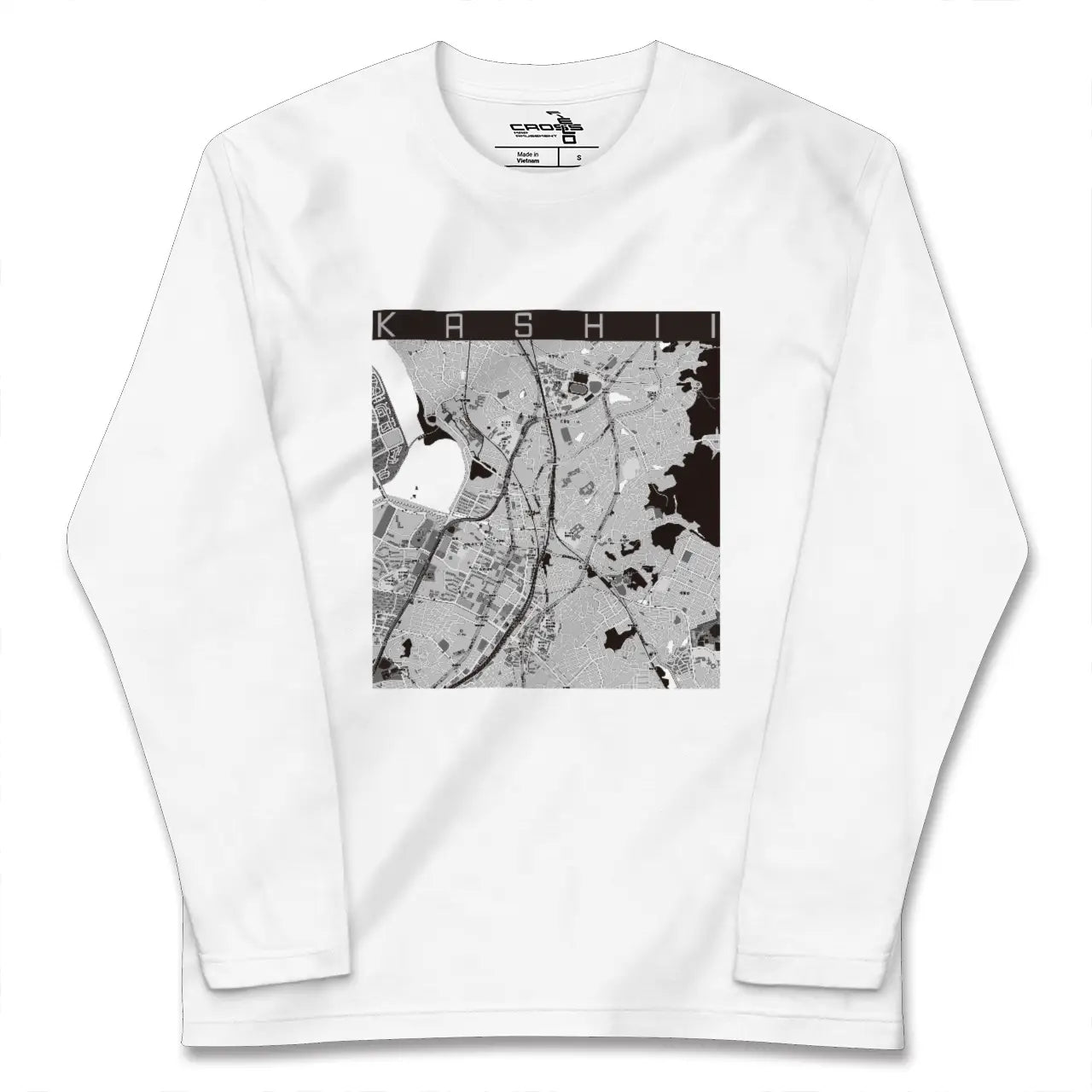 【香椎(福岡県)】地図柄ロングスリーブTシャツ