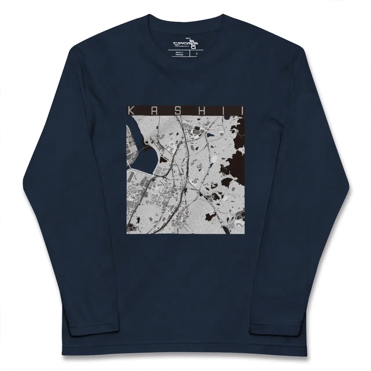 【香椎(福岡県)】地図柄ロングスリーブTシャツ
