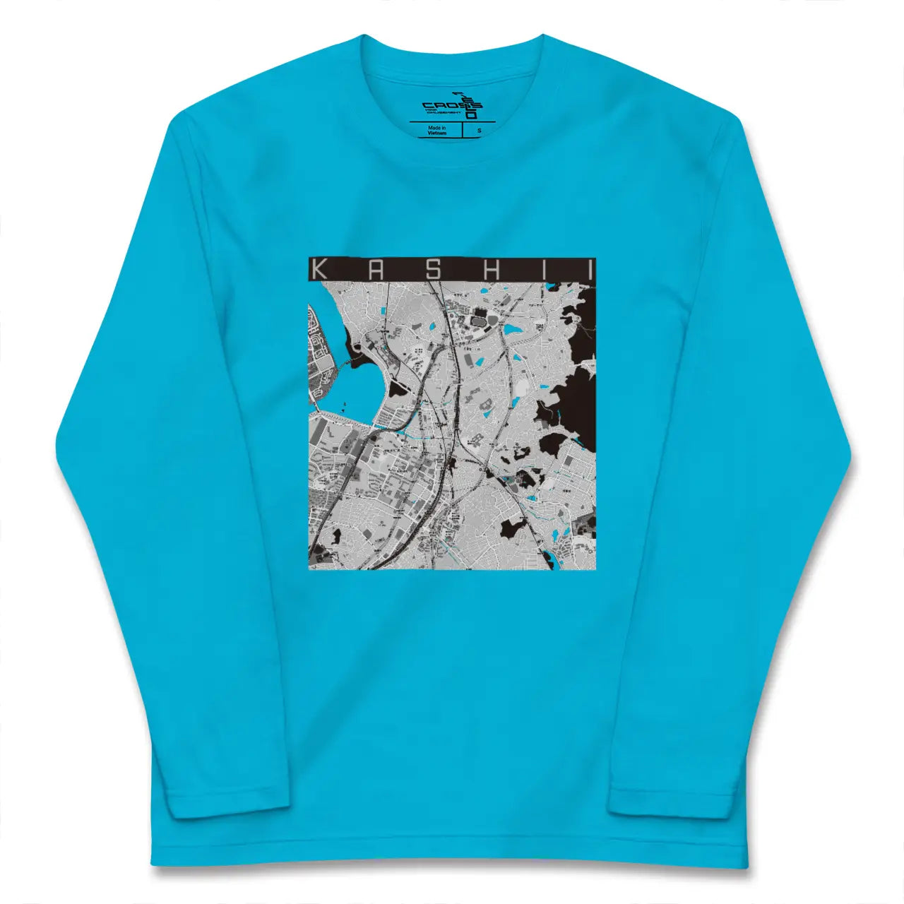 【香椎(福岡県)】地図柄ロングスリーブTシャツ