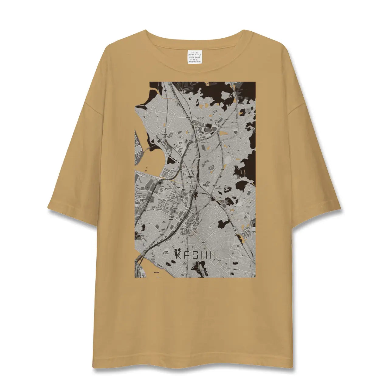 【香椎(福岡県)】地図柄ビッグシルエットTシャツ