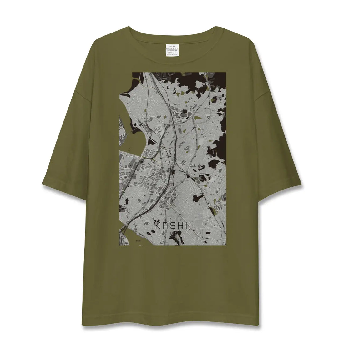 【香椎(福岡県)】地図柄ビッグシルエットTシャツ