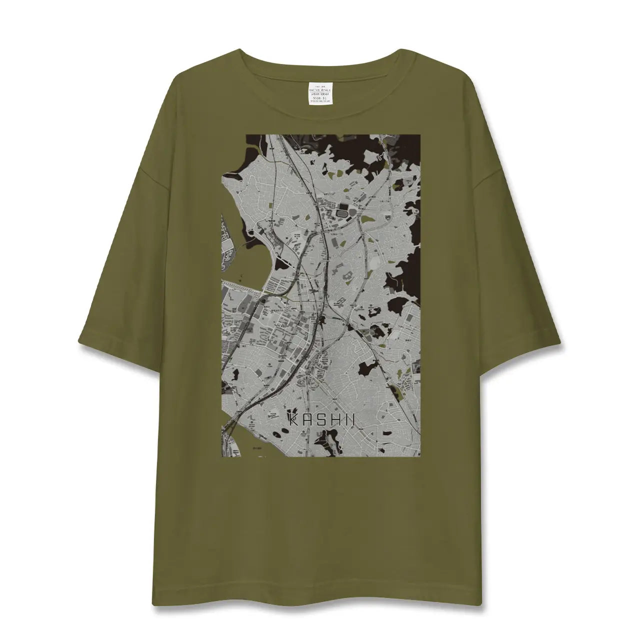 【香椎(福岡県)】地図柄ビッグシルエットTシャツ