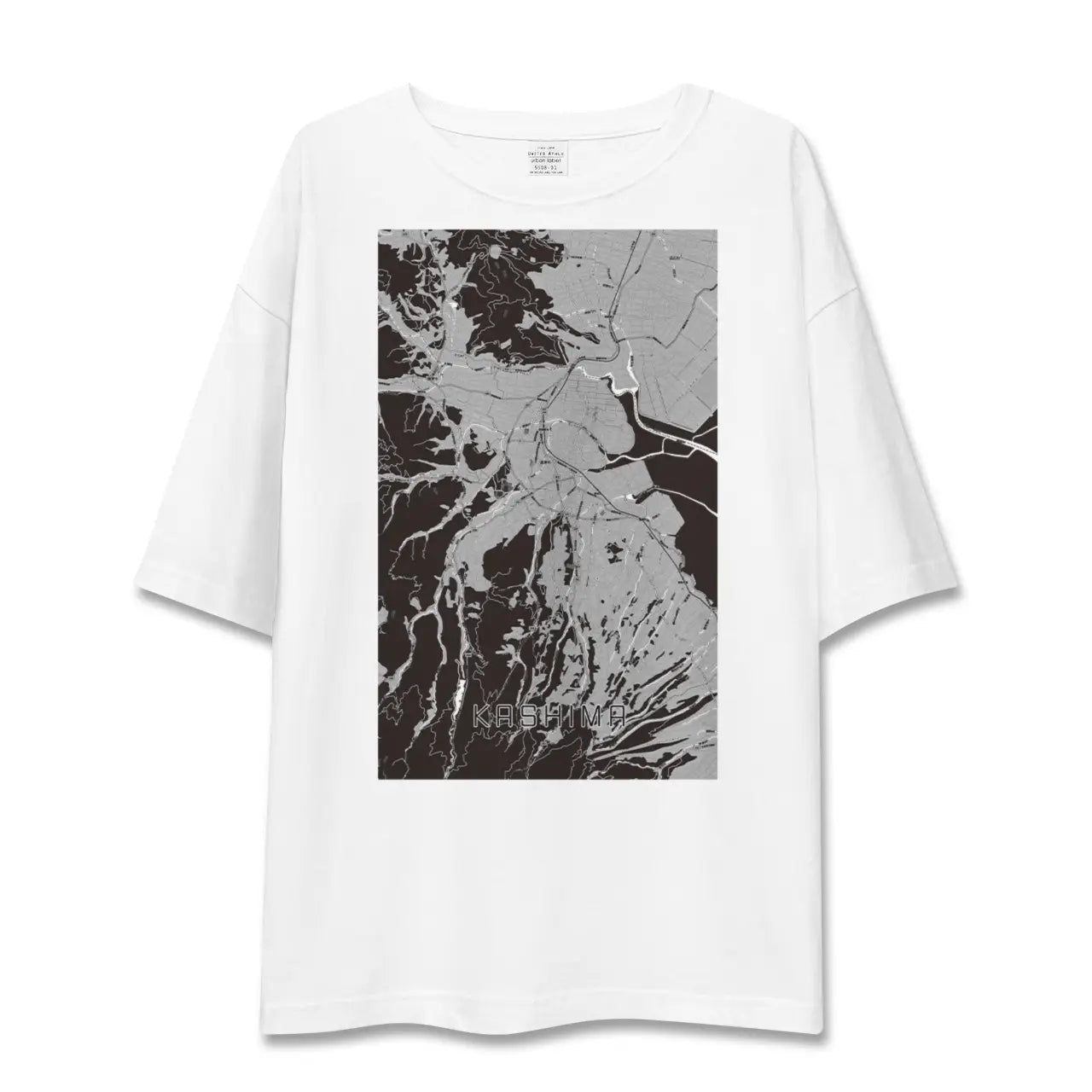【鹿島(佐賀県)(佐賀県)】地図柄ビッグシルエットTシャツ