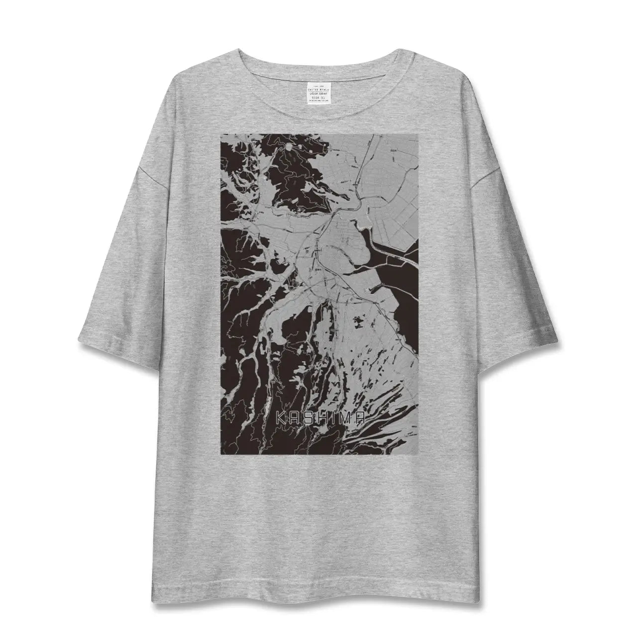 【鹿島(佐賀県)(佐賀県)】地図柄ビッグシルエットTシャツ