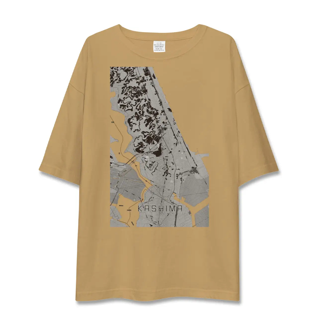 【鹿島(茨城県)】地図柄ビッグシルエットTシャツ