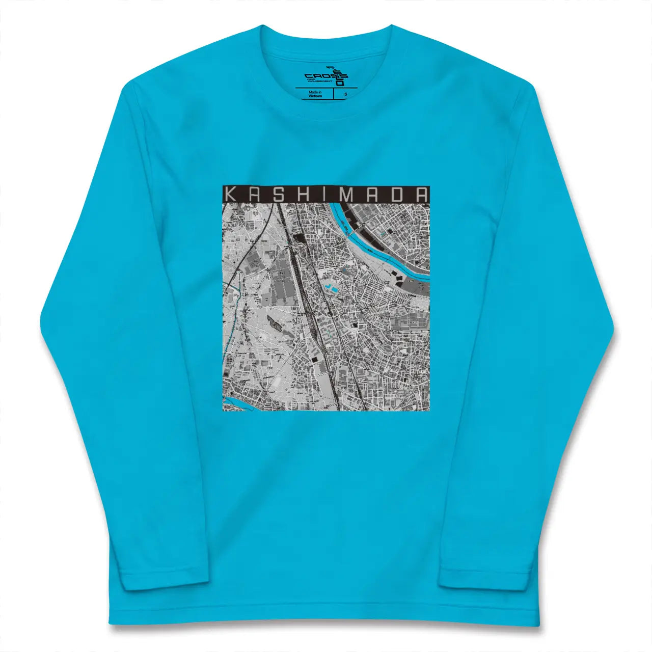【鹿島田(神奈川県)】地図柄ロングスリーブTシャツ