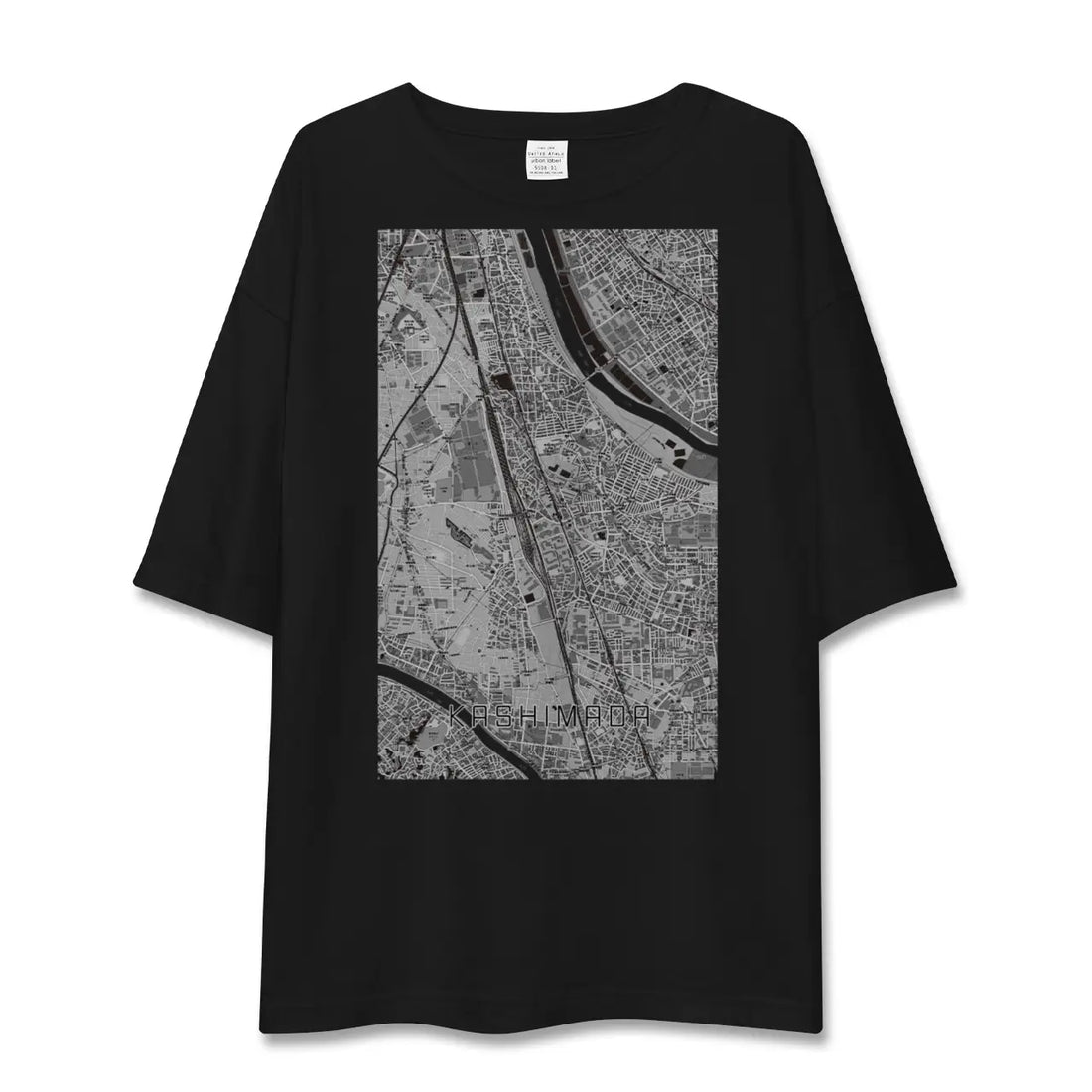 【鹿島田(神奈川県)】地図柄ビッグシルエットTシャツ