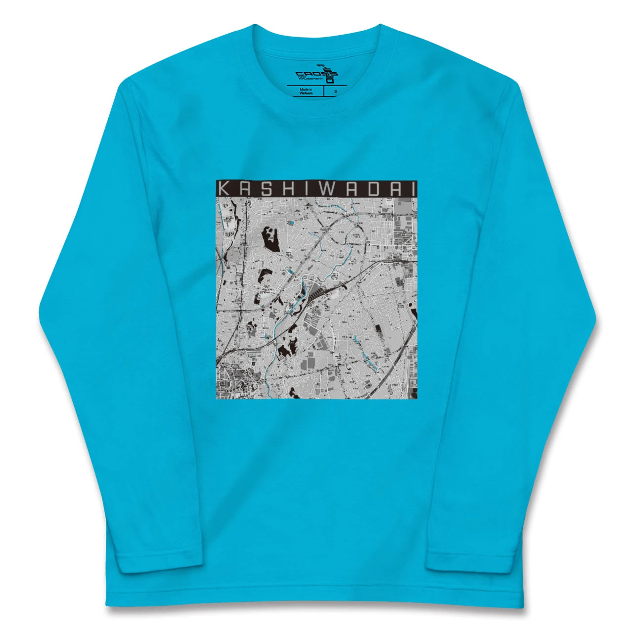 【かしわ台(神奈川県)】地図柄ロングスリーブTシャツ