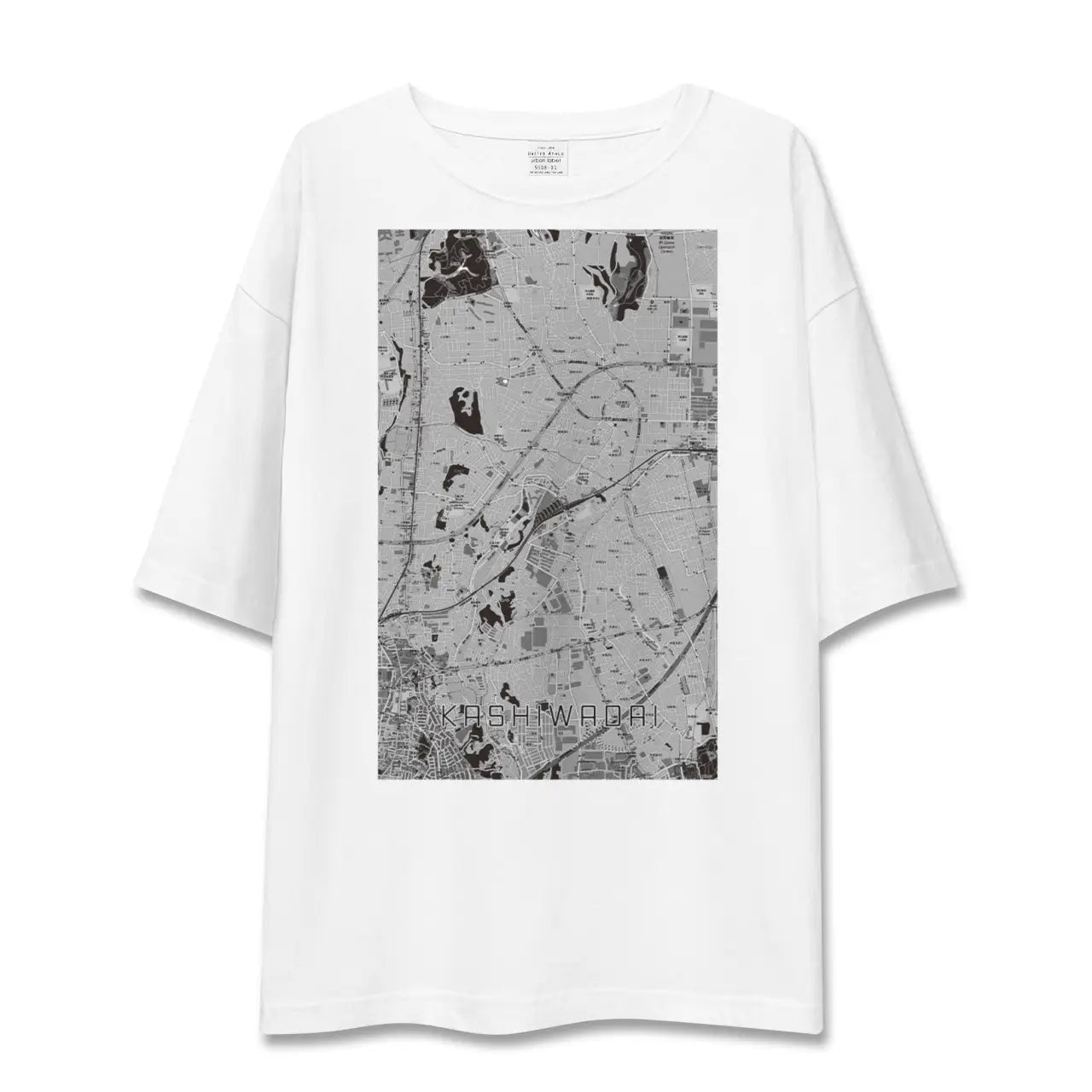 【かしわ台(神奈川県)】地図柄ビッグシルエットTシャツ
