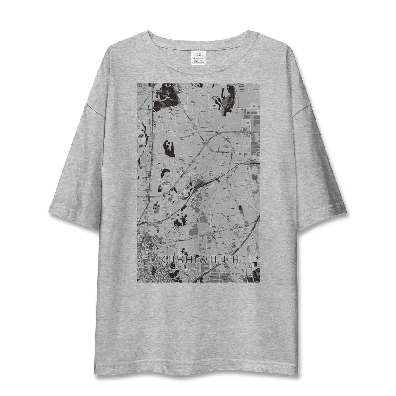 【かしわ台(神奈川県)】地図柄ビッグシルエットTシャツ