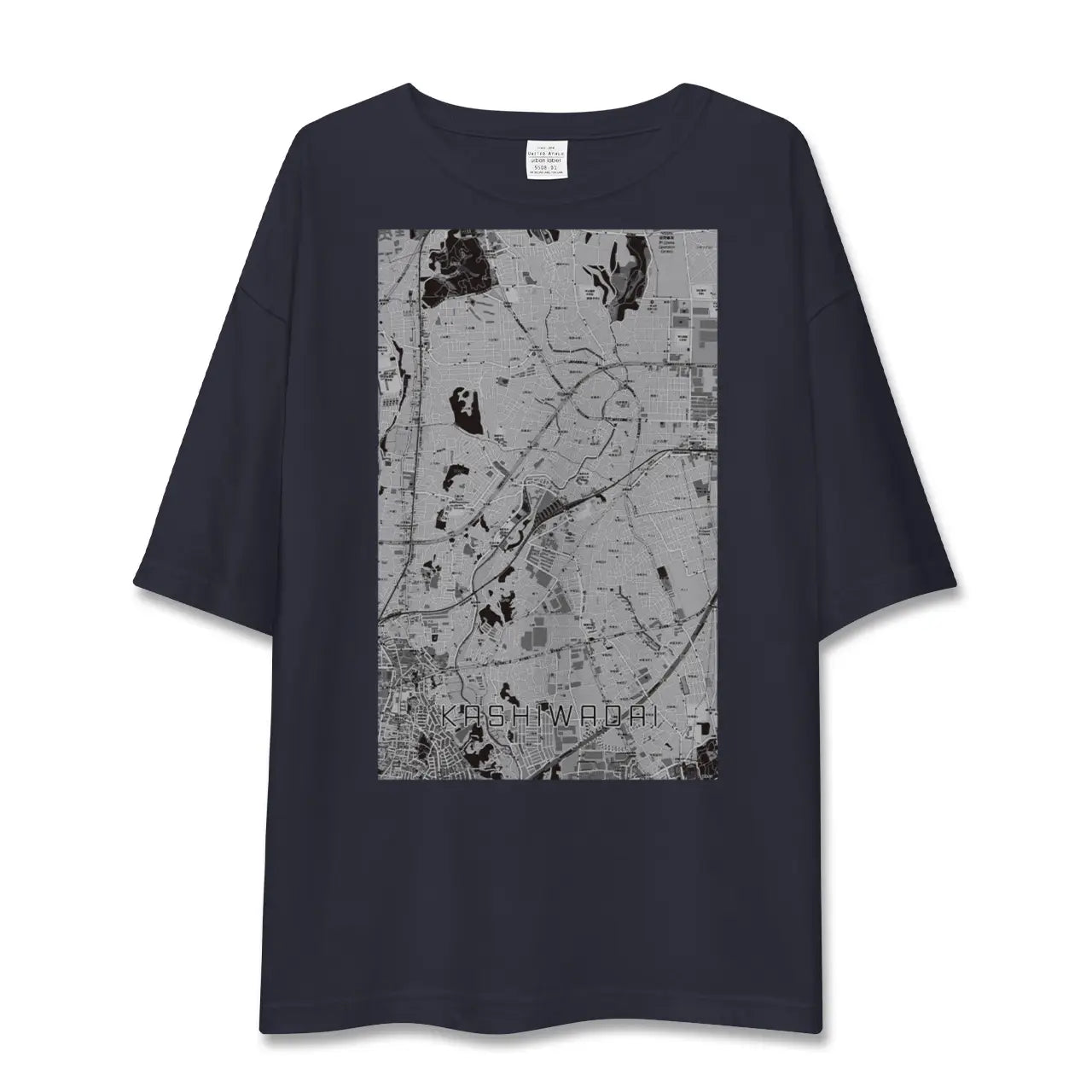 【かしわ台(神奈川県)】地図柄ビッグシルエットTシャツ