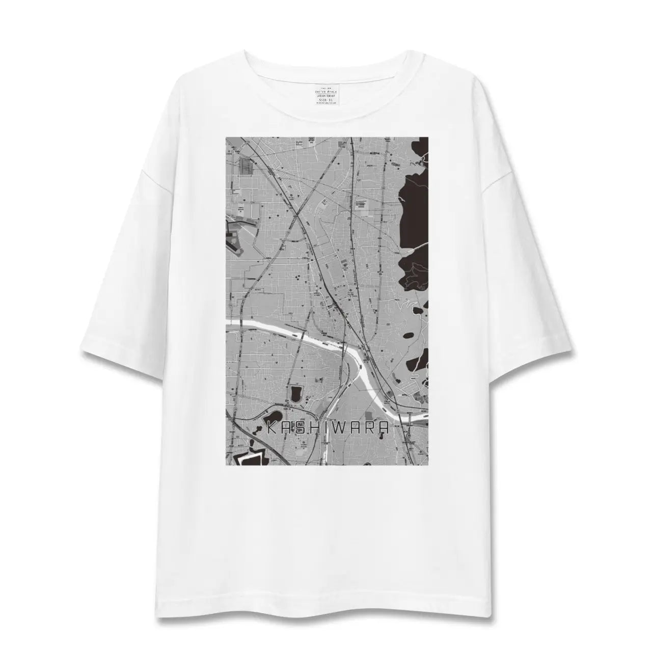 【柏原(大阪府)】地図柄ビッグシルエットTシャツ