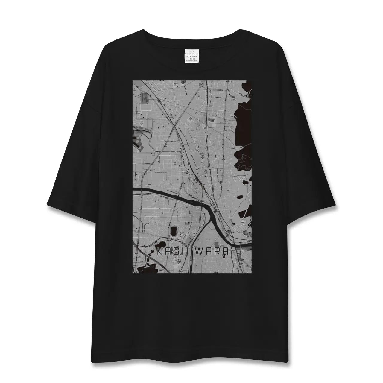 【柏原(大阪府)】地図柄ビッグシルエットTシャツ