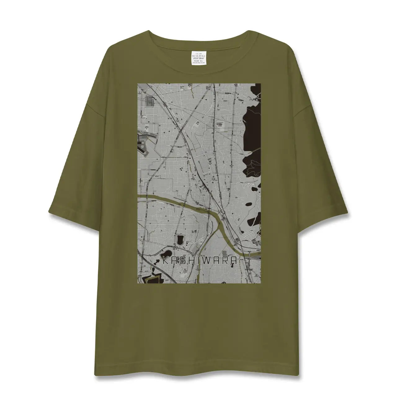 【柏原(大阪府)】地図柄ビッグシルエットTシャツ