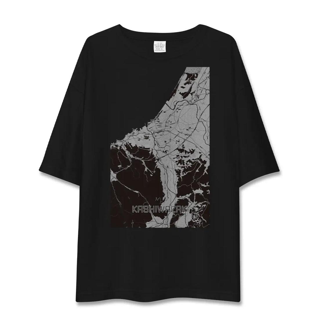 【柏崎(新潟県)】地図柄ビッグシルエットTシャツ
