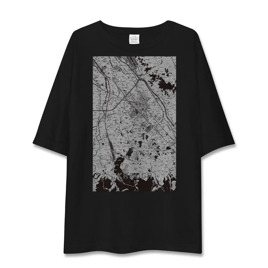 【春日(福岡県)】地図柄ビッグシルエットTシャツ