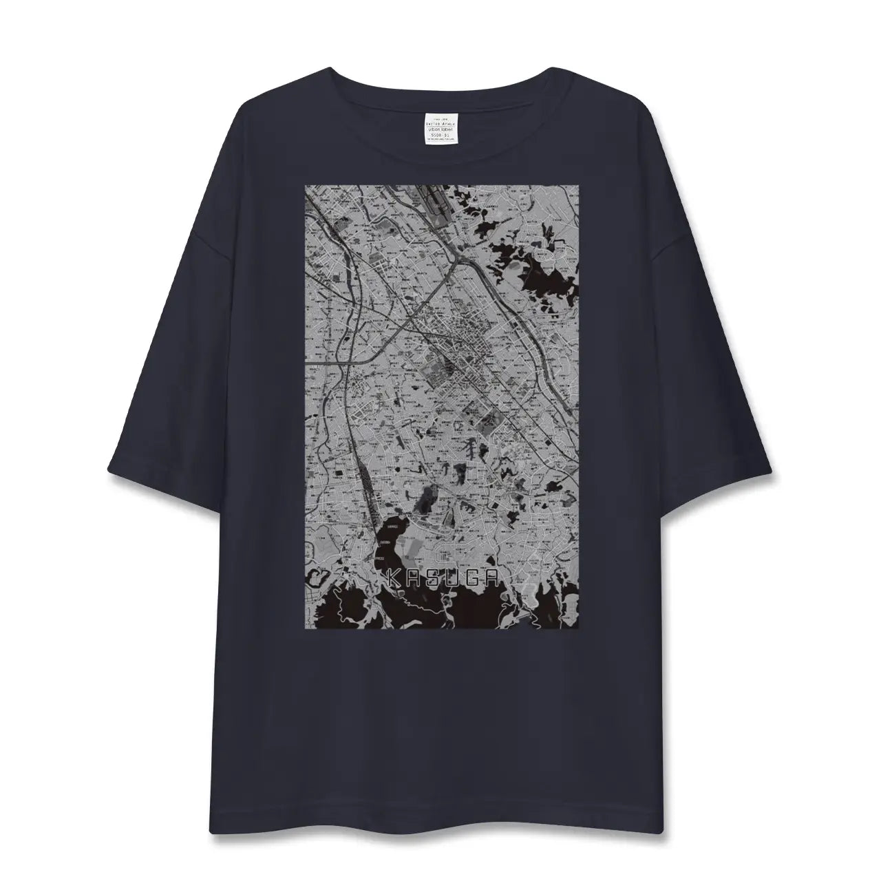 【春日(福岡県)】地図柄ビッグシルエットTシャツ