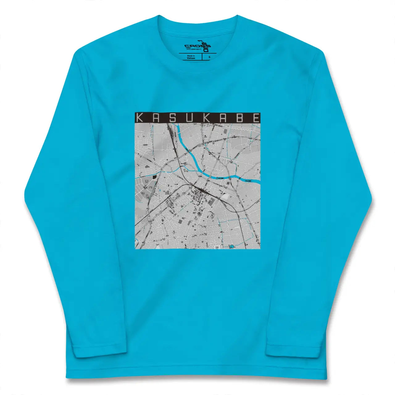 【春日部(埼玉県)】地図柄ロングスリーブTシャツ