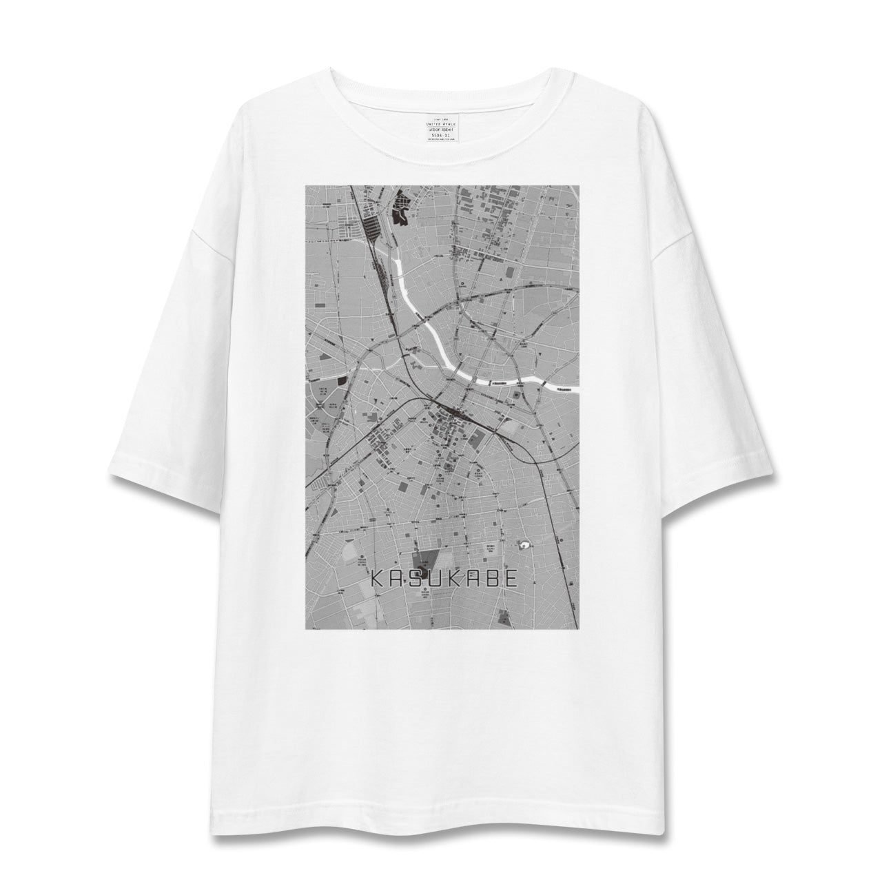 【春日部(埼玉県)】地図柄ビッグシルエットTシャツ