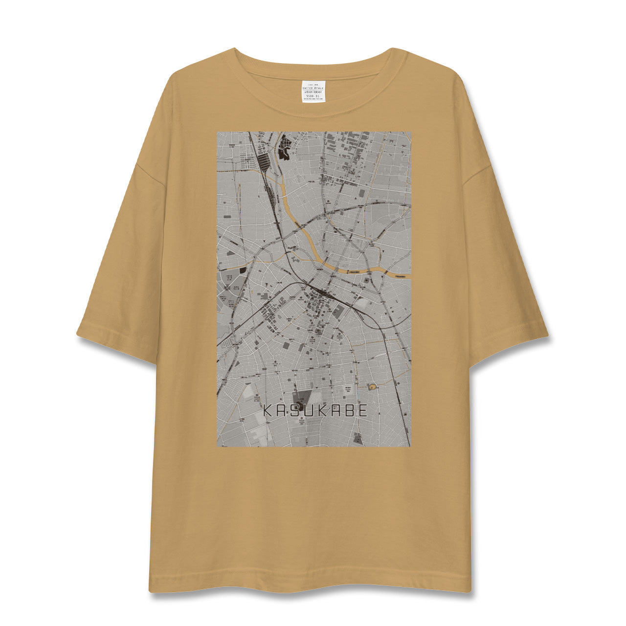 【春日部(埼玉県)】地図柄ビッグシルエットTシャツ