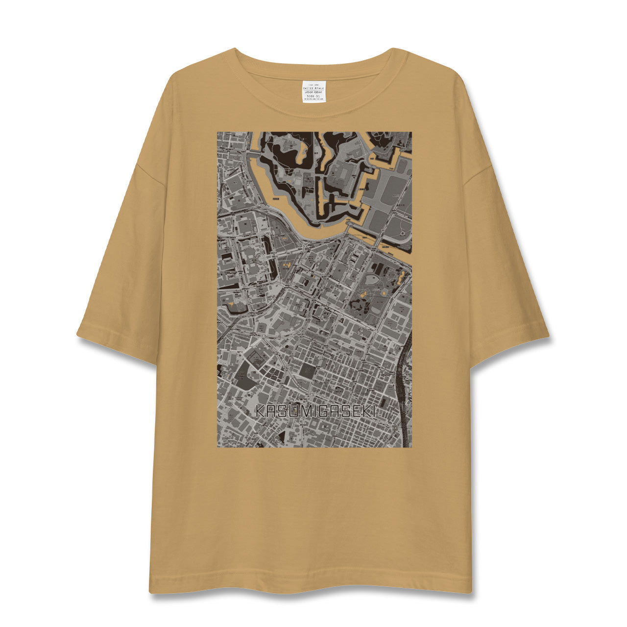 【霞ケ関(東京都)】地図柄ビッグシルエットTシャツ