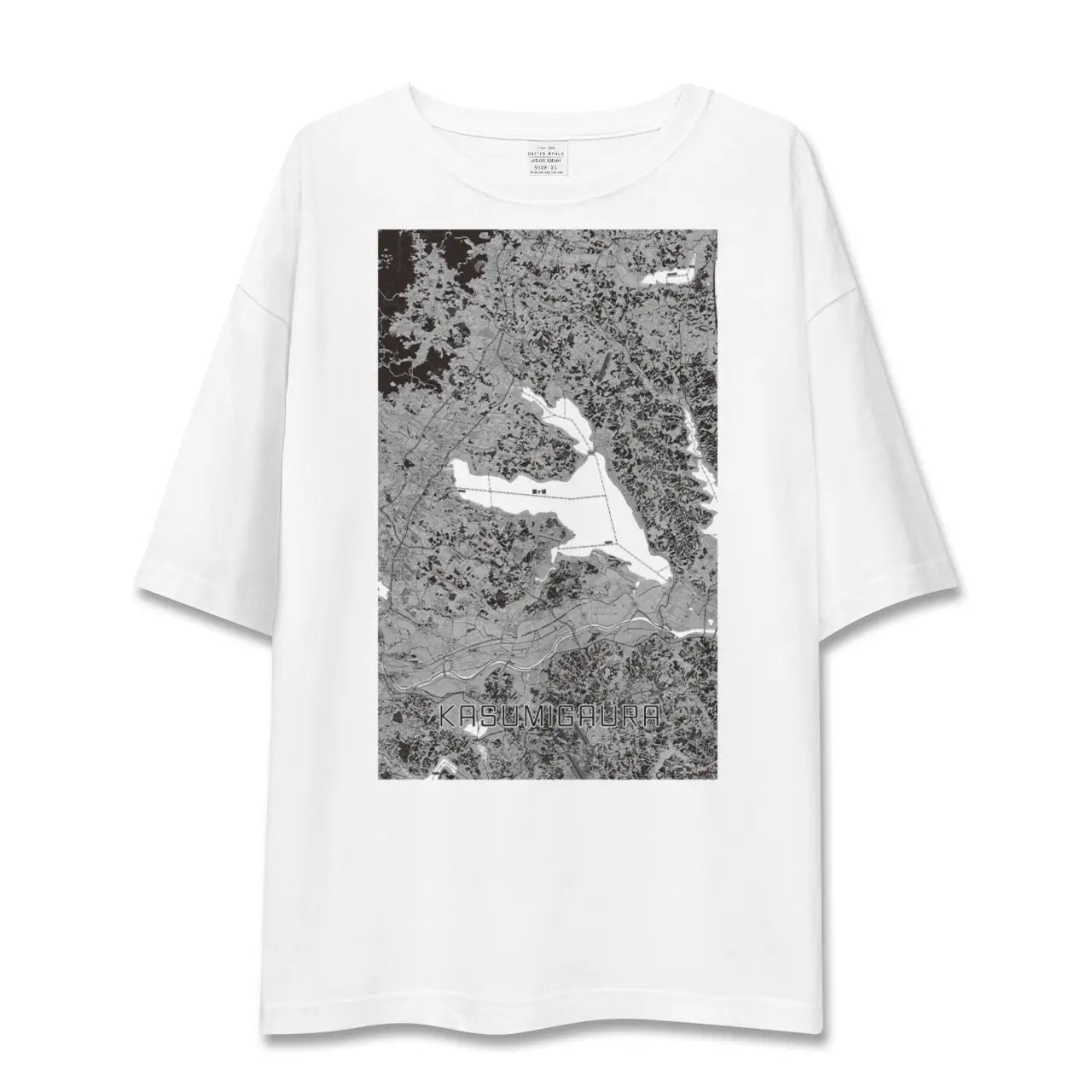 【霞ヶ浦(茨城県)】地図柄ビッグシルエットTシャツ