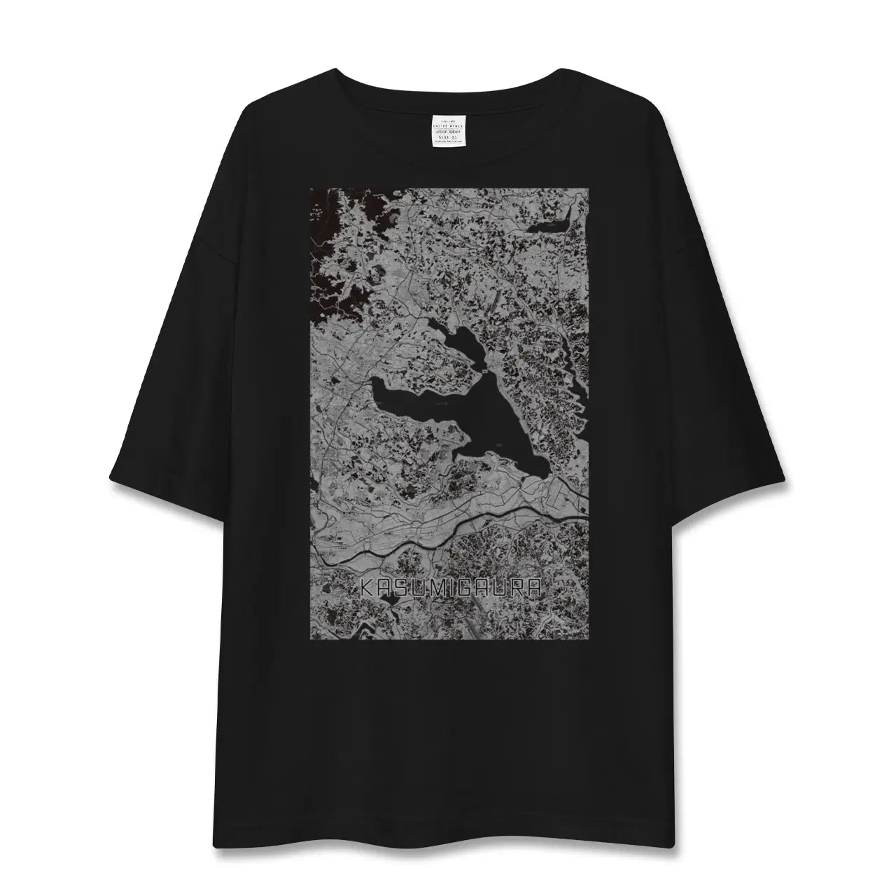 【霞ヶ浦(茨城県)】地図柄ビッグシルエットTシャツ