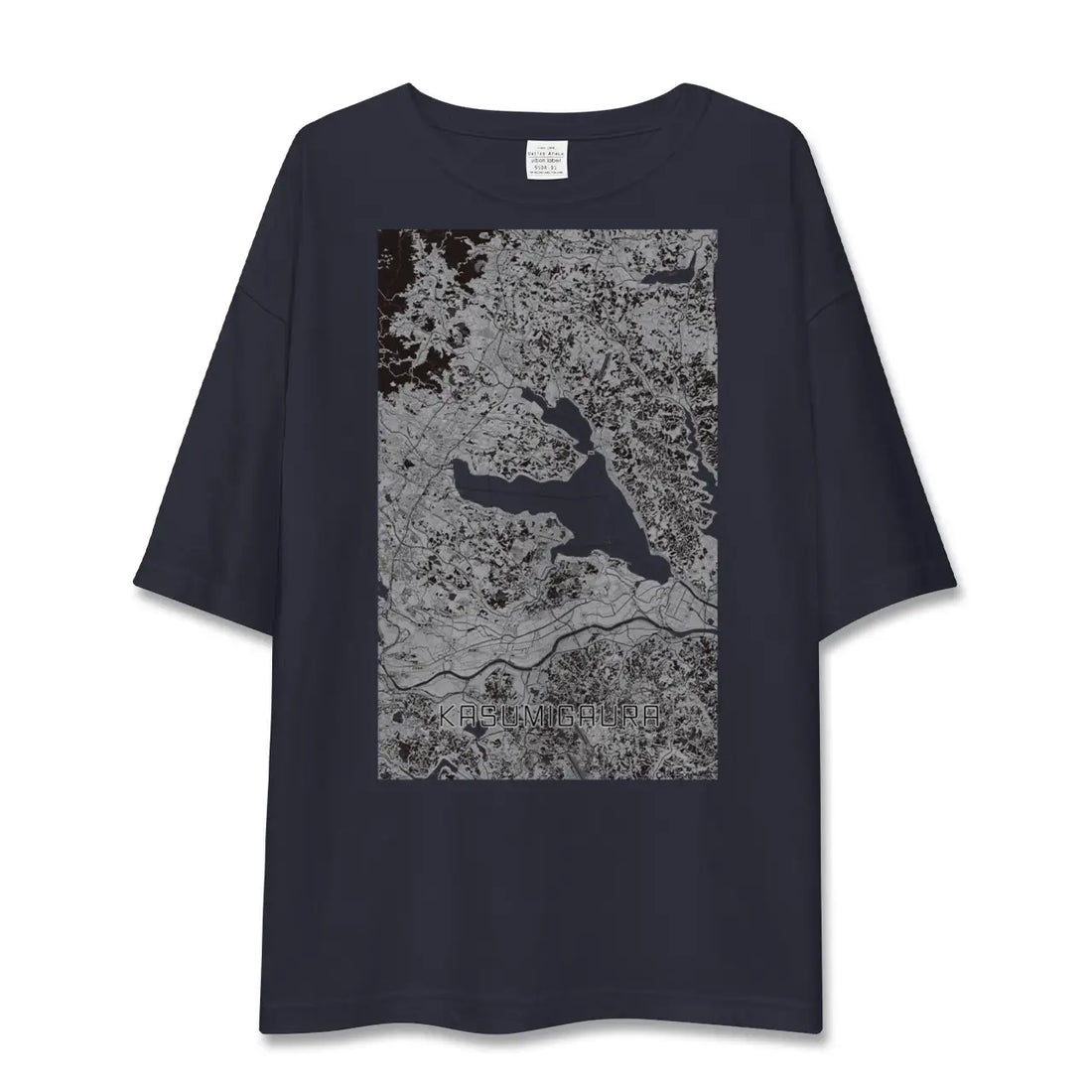 【霞ヶ浦(茨城県)】地図柄ビッグシルエットTシャツ